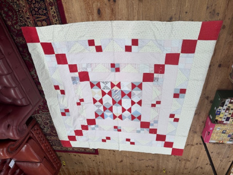 Four antique quilts including two patchwork. thumbnail