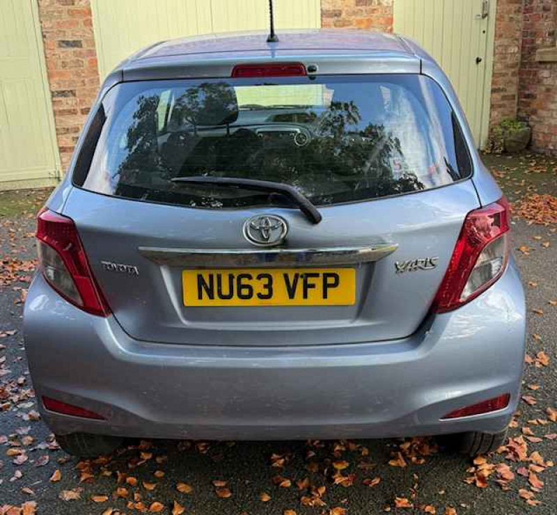 Motor Vehicle: Toyota Yaris TR VVT01, five door hatchback, colour blue, petrol car, registration number: NU63 VFP, mileage approximately 35,200, MOT expired 10th September 2025, vehicle is SORN. Car has many condition issues, please view before purchase, and car is offsite so Viewing is by Appointment only. Buyers Premium is 15% (plus VAT)