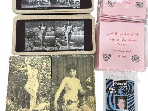 WITHDRAWN            Collection of twenty six erotic double sided stereograph's,...