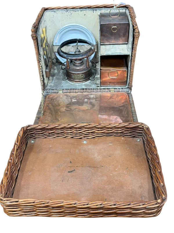 Vintage Asprey travelling picnic set.