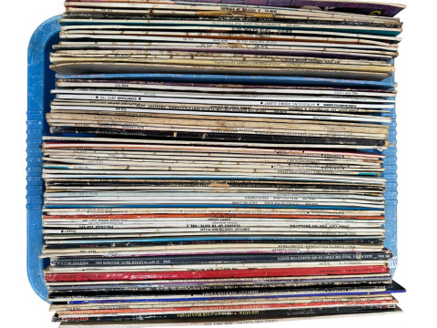 Collection of LP and single records including Elvis. thumbnail