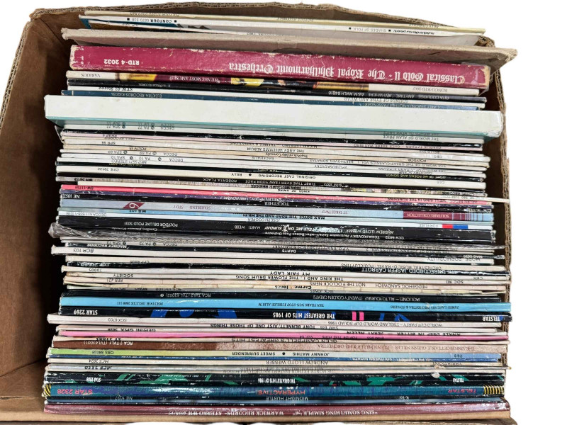 Collection of LP and single records including Elvis.