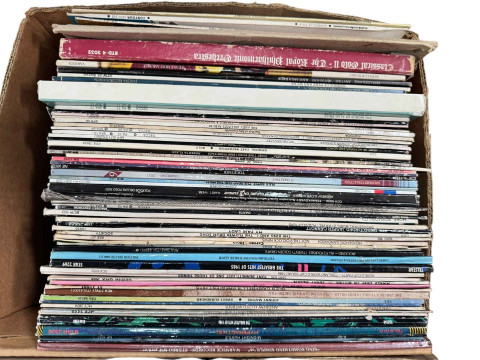 Collection of LP and single records including Elvis. thumbnail