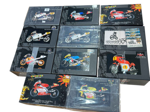 Collection of Minichamps motorcycles including Valentino Rossi, etc.