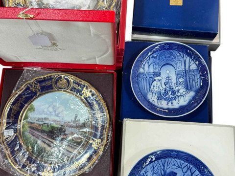 Set of four Spode railway plates, Spode Maritime England collection plates,...