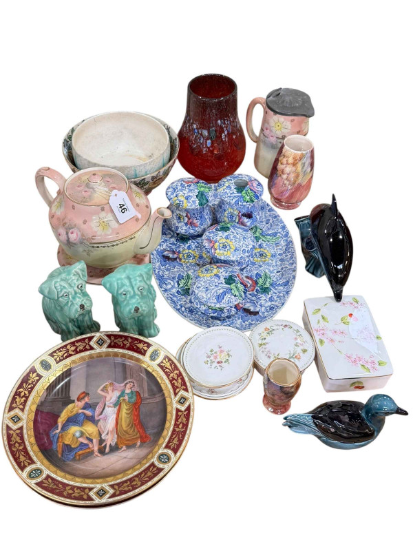 Wedgwood Mirabelle, Poole animal figures, Maling bowl, etc.