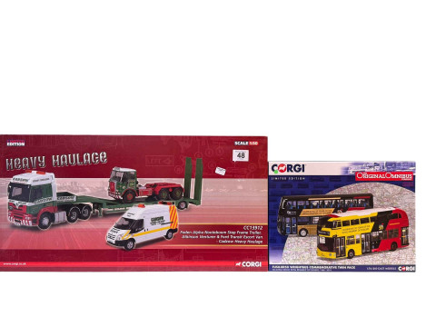 Limited Edition Corgi Wrightbus commemorative twin pack and a limited...