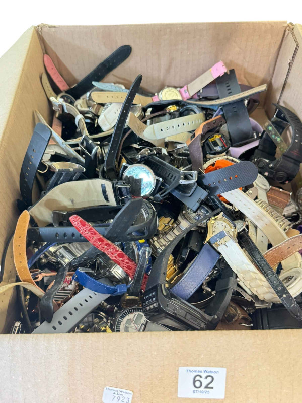 Box of wristwatches, etc.