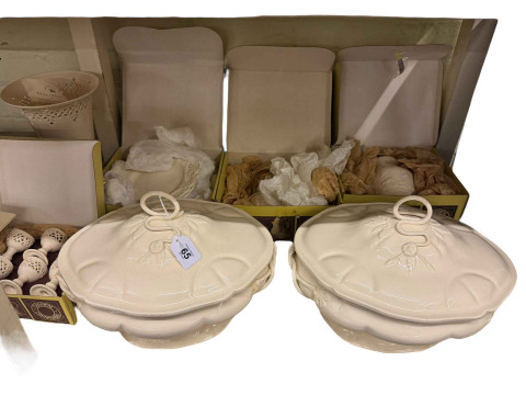 Good collection of classical creamwares including tureens, candlesticks, egg cups, etc, majority are boxed. thumbnail