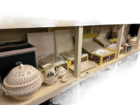 Good collection of classical creamwares including tureens, candlesticks,...