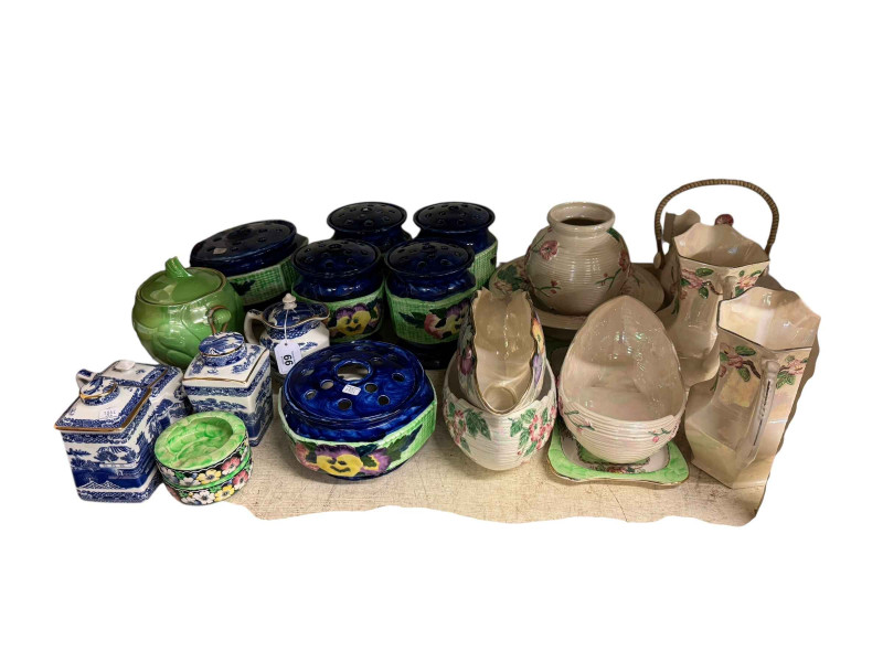 Collection of Maling and Ringtons including posy holders, etc.