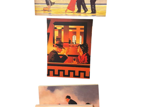 Decorative porcelain, glassware, bowling balls, Wade Whimsies, five Jack Vettriano pictures, figural lamp, etc. thumbnail