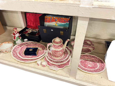 Masons Ironstone, LP records, costume jewellery, etc.