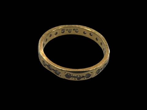 18 carat gold diamond set eternity ring.