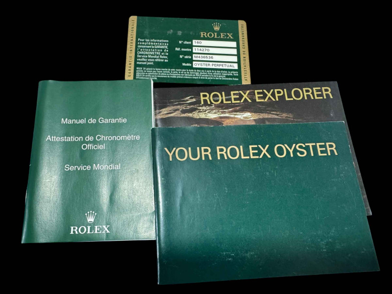 Rolex Explorer Oyster Perpetual, 114270, in stainless steel, 36mm case, 2009, with Goldsmiths receipt, papers and box.