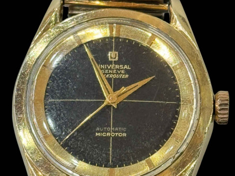 Vintage Universal Polerouter Automatic Microtor watch. thumbnail