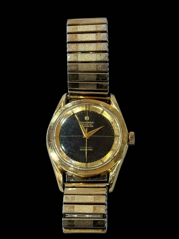 Vintage Universal Polerouter Automatic Microtor watch.