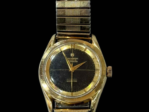Vintage Universal Polerouter Automatic Microtor watch. thumbnail