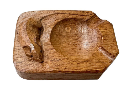 Robert Thompson of Kilburn 'Mouseman' oak ashtray.