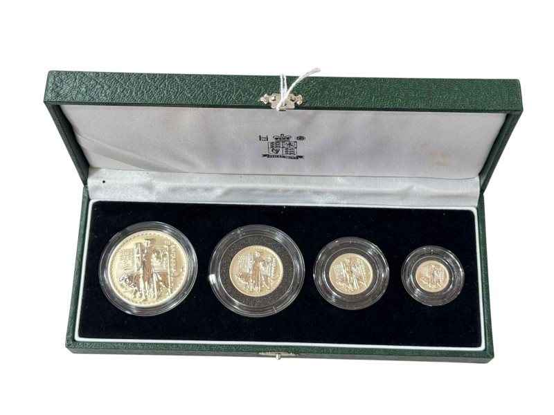 Boxed UK Britannia silver proof set 2001.