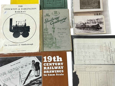 Collection of railway postcards including Disaster at Darlington 1910,...