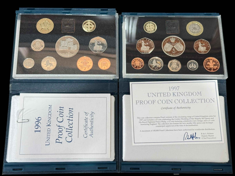 Circa 1900 United Kingdom proof coin collection by Royal Mint (6).