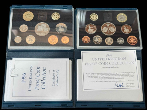 Circa 1900 United Kingdom proof coin collection by Royal Mint (6).