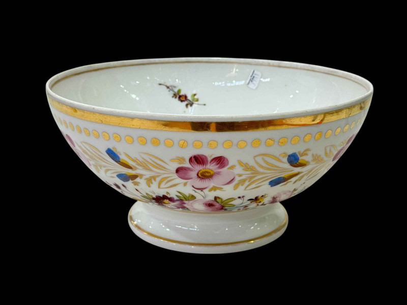 English hand painted bowl marked Fenwick & Co, Elsinore, 28cm diameter.