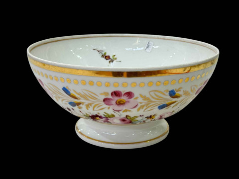 English hand painted bowl marked Fenwick & Co, Elsinore, 28cm diameter.