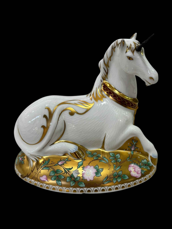 Royal Crown Derby Mythical Unicorn paperweight.