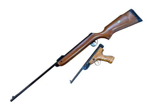 BSA Meteor 177 air rifle and Slavia air pistol (2), no licence required...