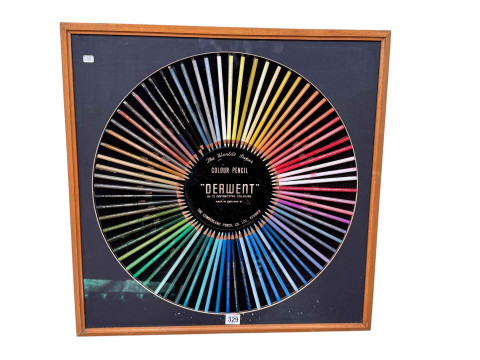 The Cumberland Pencil Co Ltd, Keswick, framed Derwent Pencil Advert, 64cm...