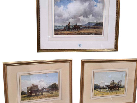 George Hamilton Constantine 1875-1967, Whitby & Haymaking, three signed...