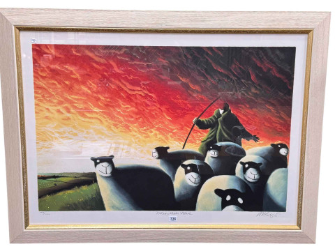 Mackenzie Thorpe, Taking Them Home, limited edition print, signed, titled...