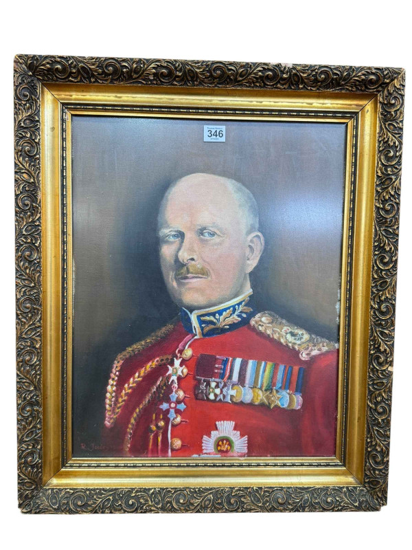 R Joicey, Portrait of Viscount Gort, oil on canvas, signed lower left, 49cm by 39cm, in gilt frame.