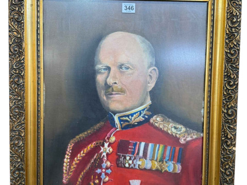 R Joicey, Portrait of Viscount Gort, oil on canvas, signed lower left,...