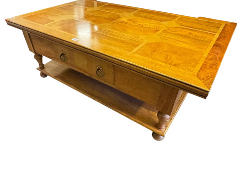 Barker & Stonehouse Flagstone two drawer low two tier centre table, 47.5cm...