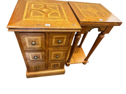 Barker & Stonehouse Flagstone six drawer pedestal chest, 77cm by 48cm...