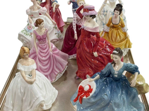 Ten Royal Doulton ladies including Southern Belle, Mary, Elyse and Lucy.