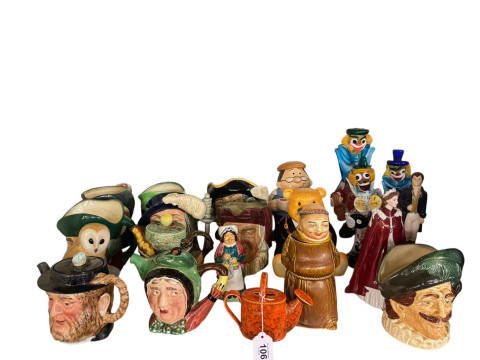 Royal Doulton character jugs, Beswick teapots, Murano glass clowns, Royal...