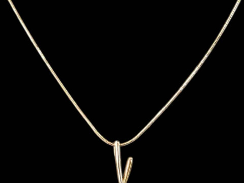 9 carat gold necklace with pendant.