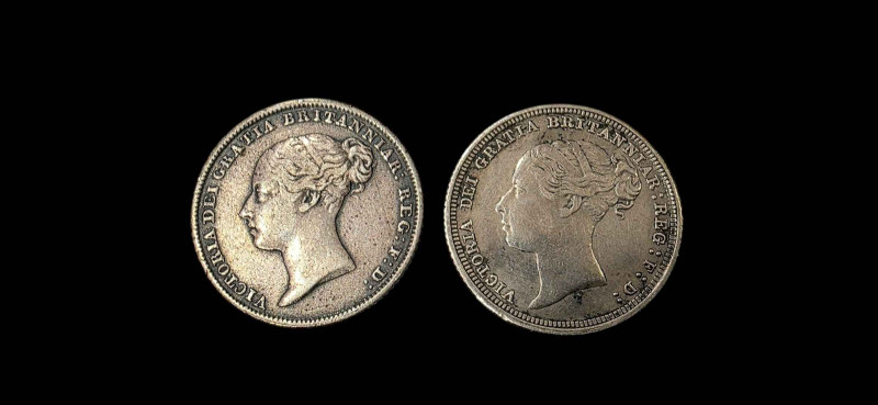 Two Victoria 1853 and 1885 silver sixpences.