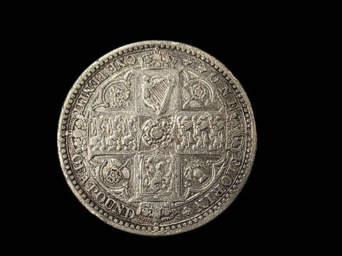 Victoria (1837-1901) silver goddess florin. thumbnail