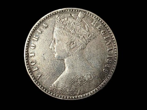 Victoria (1837-1901) silver goddess florin.
