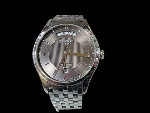 Tissot automatic day date gents wristwatch, with box and papers. thumbnail