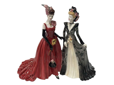 Coalport limited edition group, Venetian Masked Ball, no 216, 26cm.