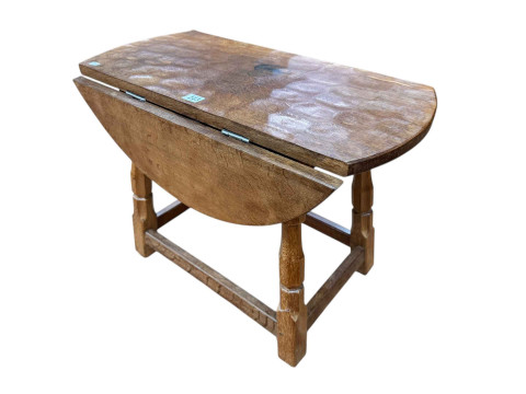 Attributed to Sid Pollard 1914-1994, an English oak drop leaf coffee table...