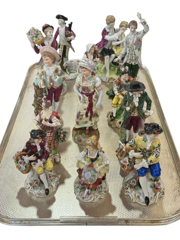 Collection of Continental figures including Dresden, etc.