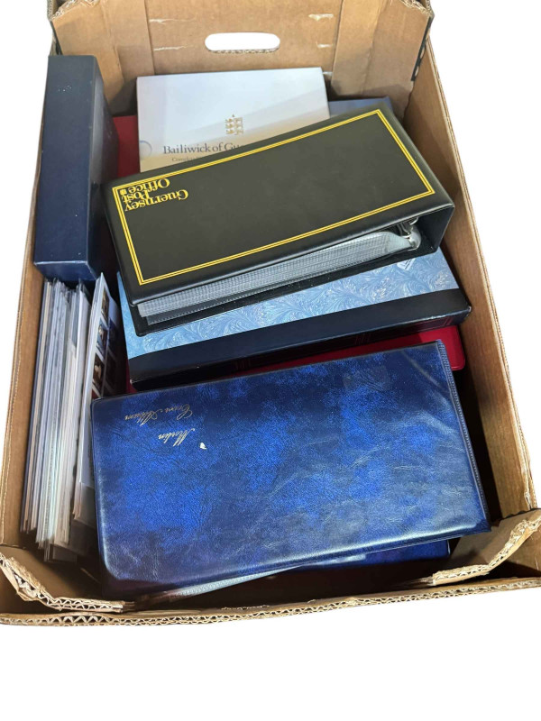 Collection of Benham FDCs, Guernsey Post Office covers, face value presentation packs, 1984 Bailiwick of Guernsey stamps, etc.