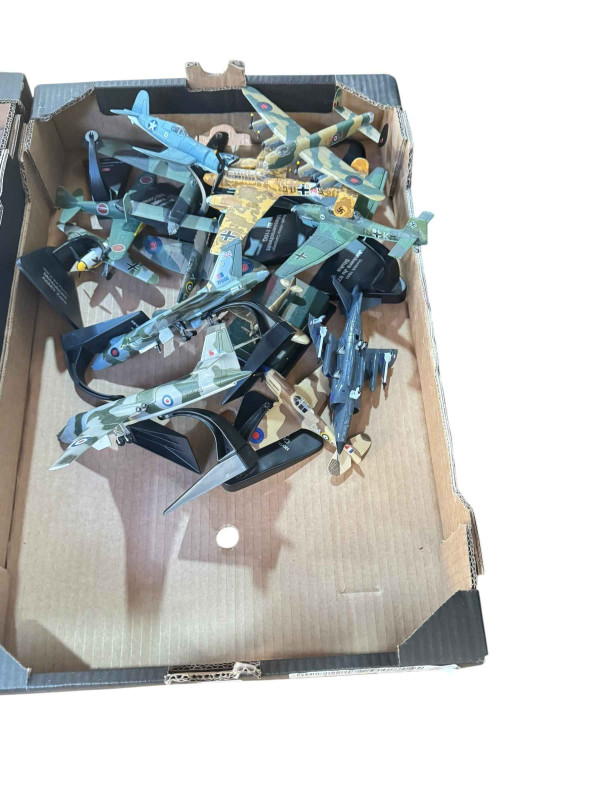 Diecast aeroplanes, railway models, HMS Victory by Heller, etc.